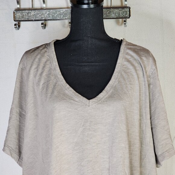 Universal Thread Goods Co. Galvanized Gray Cotton Fitted V Neck SS T-Shirt Sz 3X - Picture 5 of 16